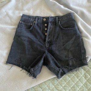 agolde long parker shorts